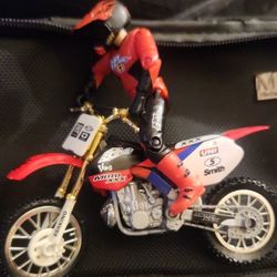 Road Champs Mx Carey Hart Replica Rare Dirt Bike And Figure Motocross