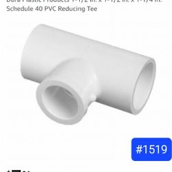 11ct 1.5 X 1.5 X 1.25 PVC Reducing Tee