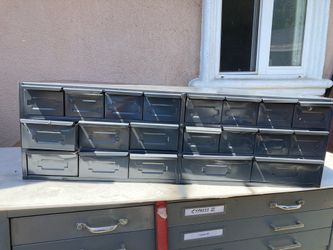 20 drawers cabinet dim 34”x12”x10”