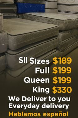 Queen Mattress Come With Free Box Spring - Same Day Delivery 
