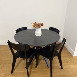 Dining table and chairs