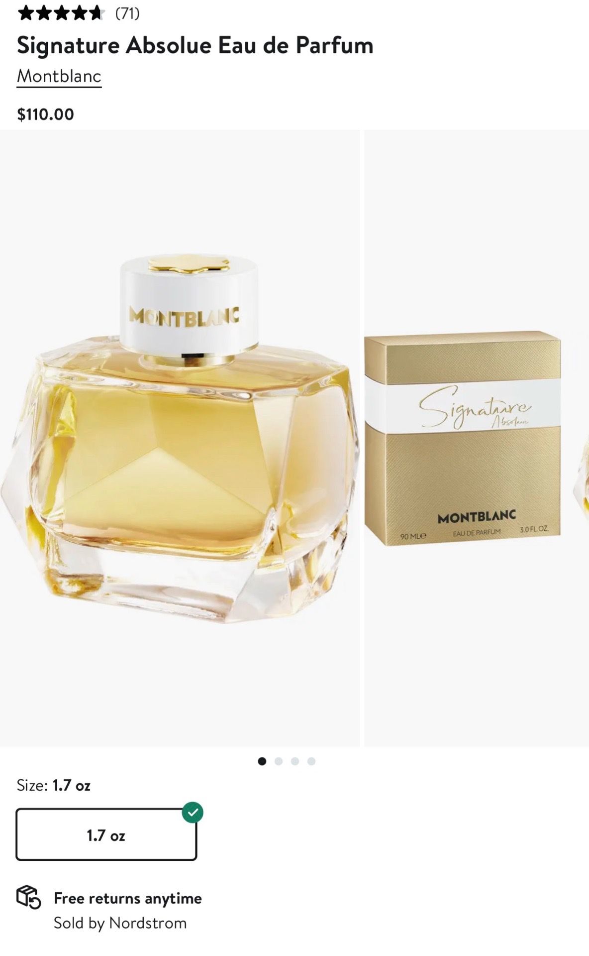 Brand new Full Size bottle of Mont Blanc