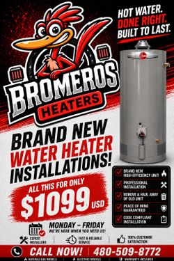 Calentador de Agua Nuevo + Instalación – $1,099