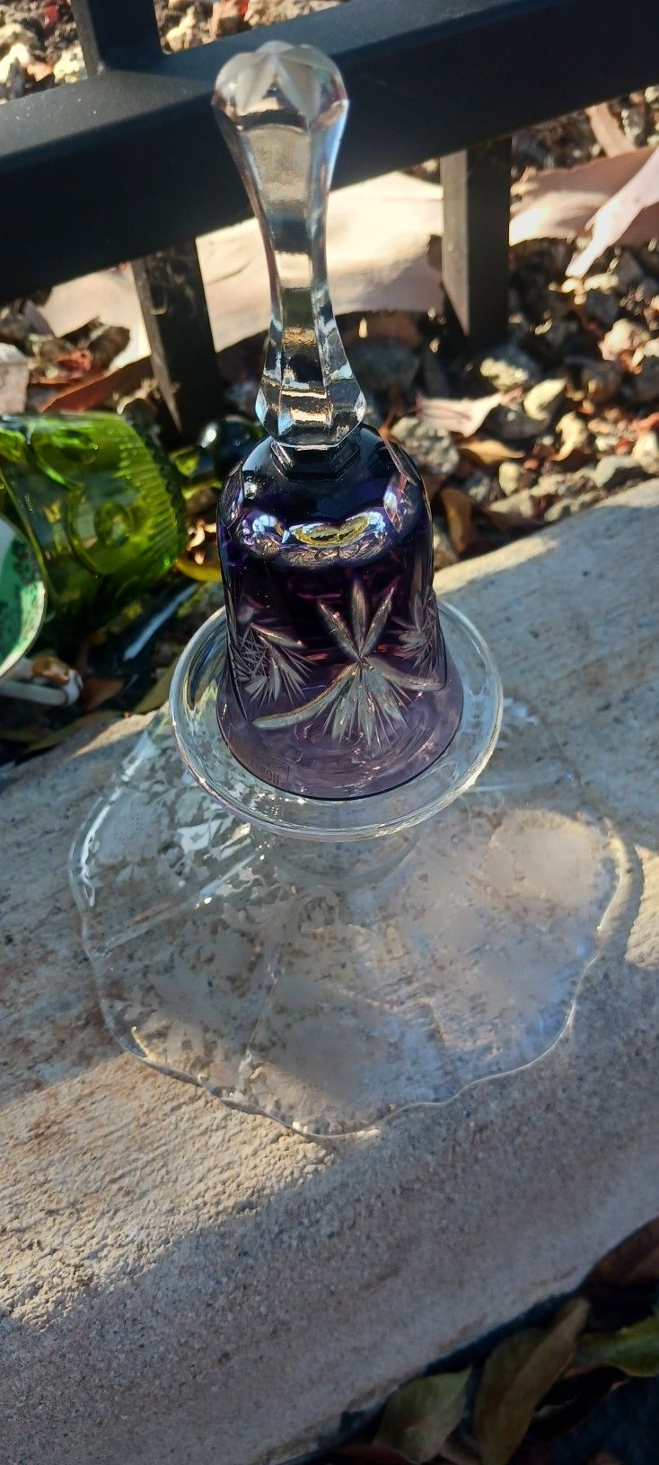 Glass Crystal  Purple Bell