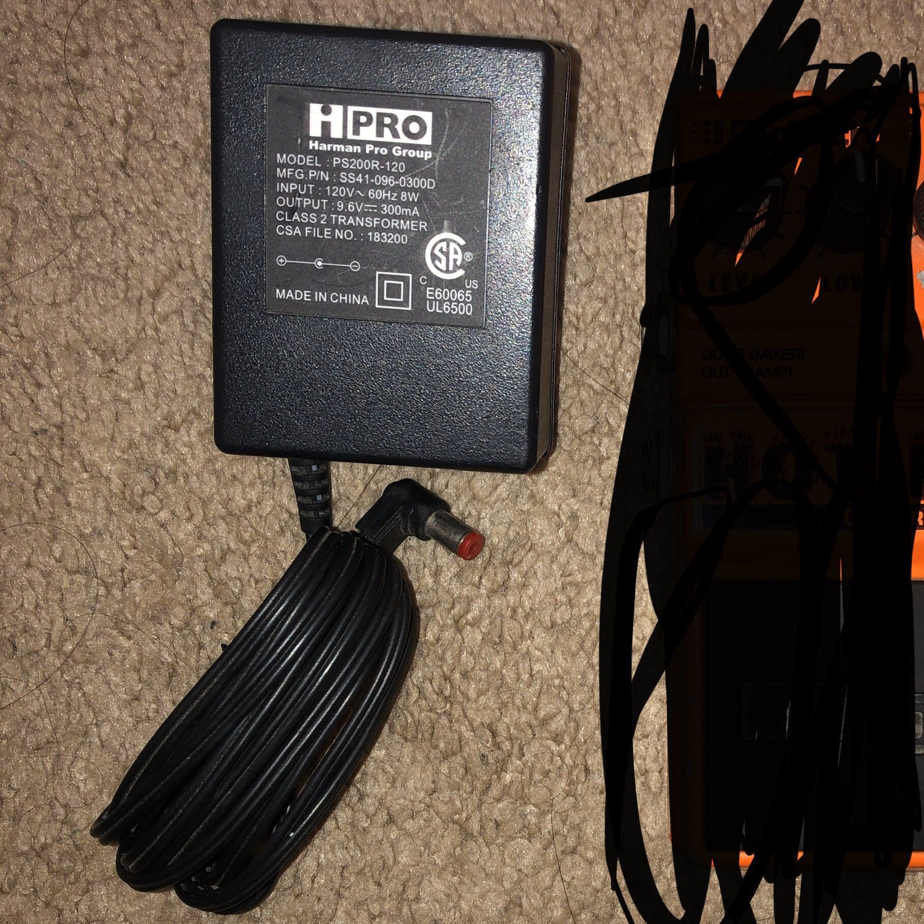 9v Power Cord for Effects Pedals