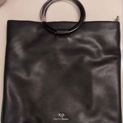 Katy Perry The Tammy fold over clutch in black