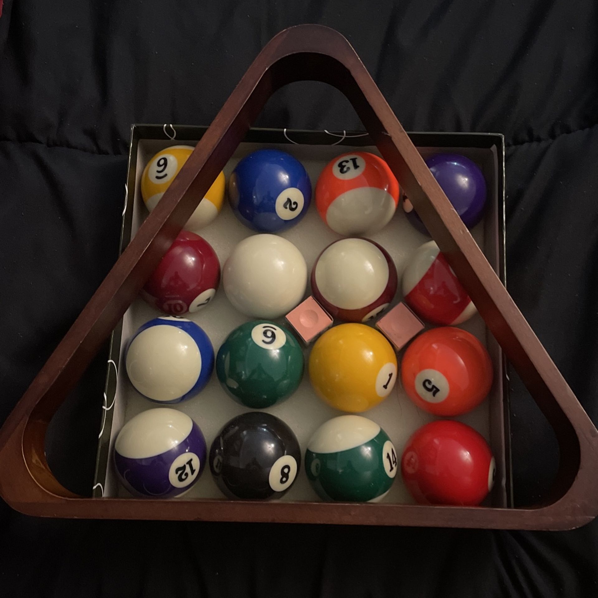 Pool Balls And Rack (Brand New)
