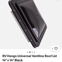 RV Hengs Universal Ventline Roof Lid 14" x 14" Black Camper/Trailer/Motorhome