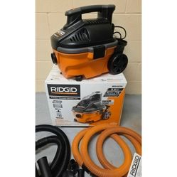 RIDGID 4 Gal. 5.0HP Portable Shop Vacuum Wet Dry Vac & Bonus Car Kit Accessories, New with Box