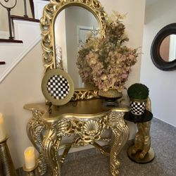 Very  Gorgeous  Dresser mirror and candleholders