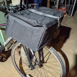 Bicycle Front Large Carrier Bag Food Delivery Courier  Folding