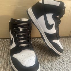 Nike High Panda Dunks Black White