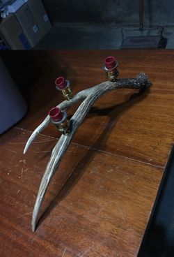 Antler candle holder