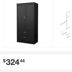 South Shore Black Armoire 