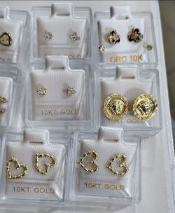 Aretes oro 10k real