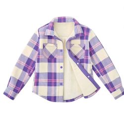 💓Girls Sherpa Lined Shacket