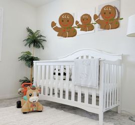 Delta Baby Crib Farmhouse 6 In 1 White Color & Mattress Combo