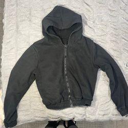 Black Crop Hoodie