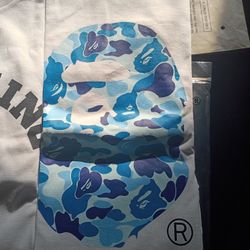 Blue Camo Big Head Bape Shirt
