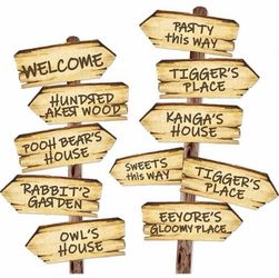 Winnie the Pooh arrow signs