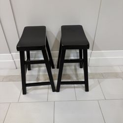 Linon Antique Black Counter Stool 2 pc set