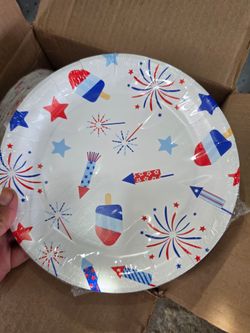 Patriotic Paper Plates 4th of July