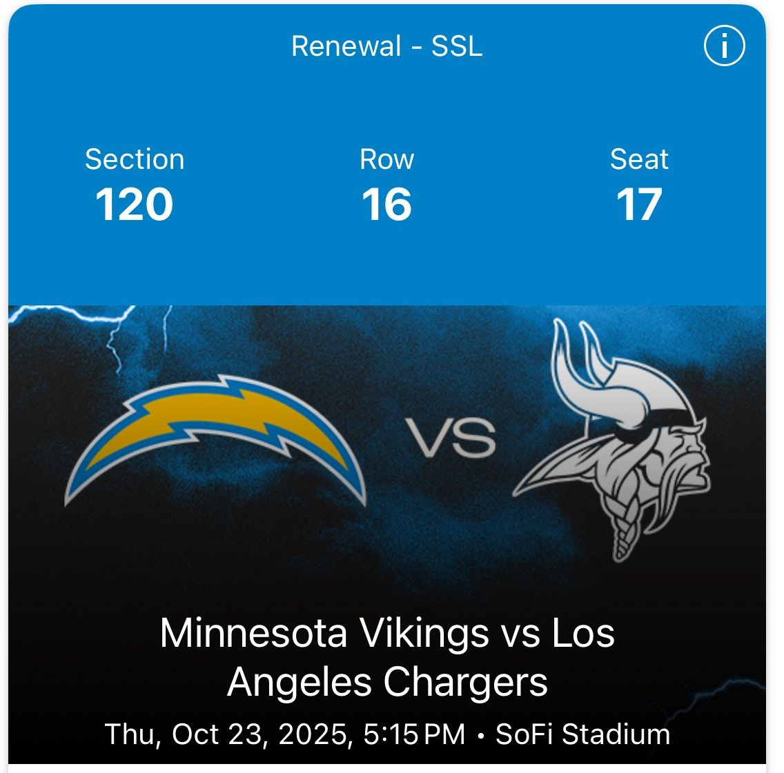 LOS ANGELES CHARGERS vs MINNESOTA VIKINGS