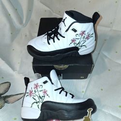 Nike Jordan 12 Retro (PS) 11C White/Black-Vivid Green DR6954 100