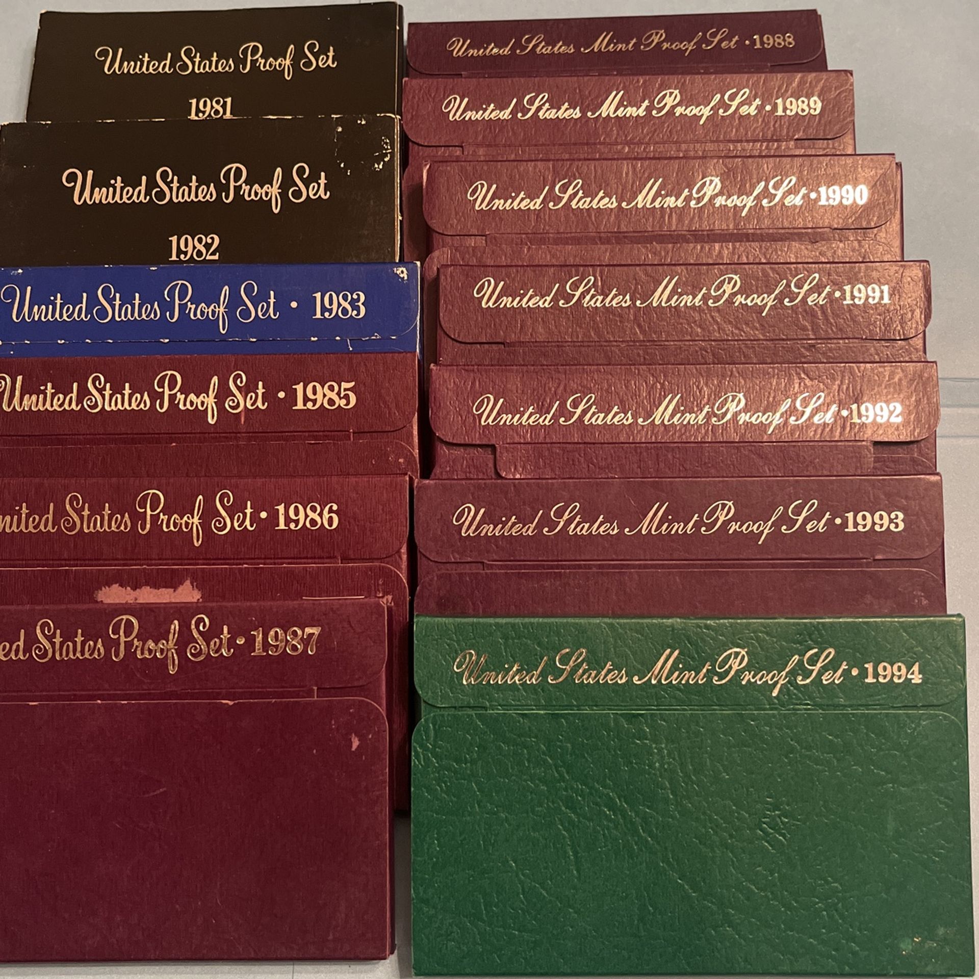 1981-1994 Proof Sets
