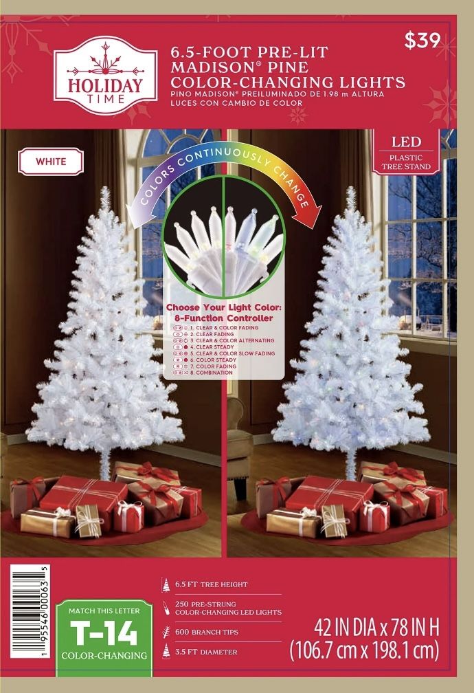 New 6.5 Feet Pre-Lit Christmas Tree