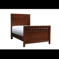 New Full Wooden Bed Base Brown Color