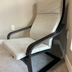 IKEA POÄNG CHAIR + OTTOMAN