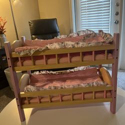 Doll Bunkbed , Two Dolls And Clothes