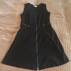 SHELBY & PALMER Black A-Line Sleeveless Dress