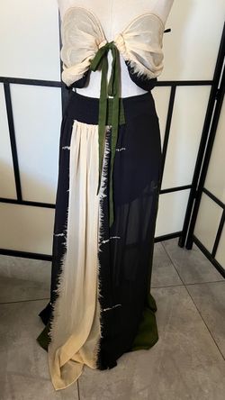 New Two-Piece Maxi Skirt and Crop Top Set