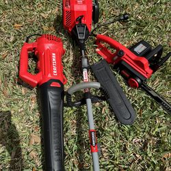 Craftsman Yard Tools- Weed Eater, chainsaw, and blower -$175