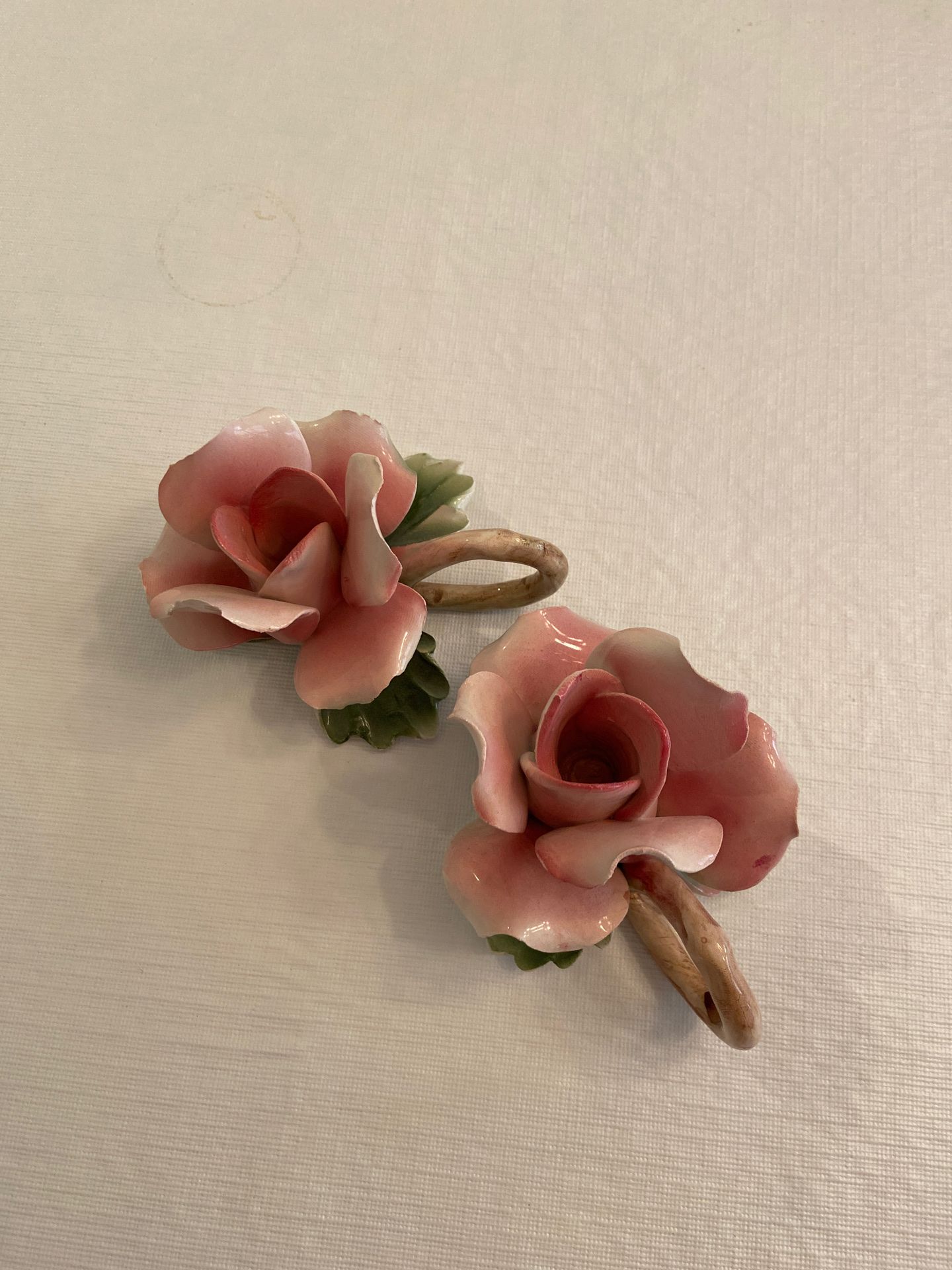 Capodimonte Rose Candle Holders