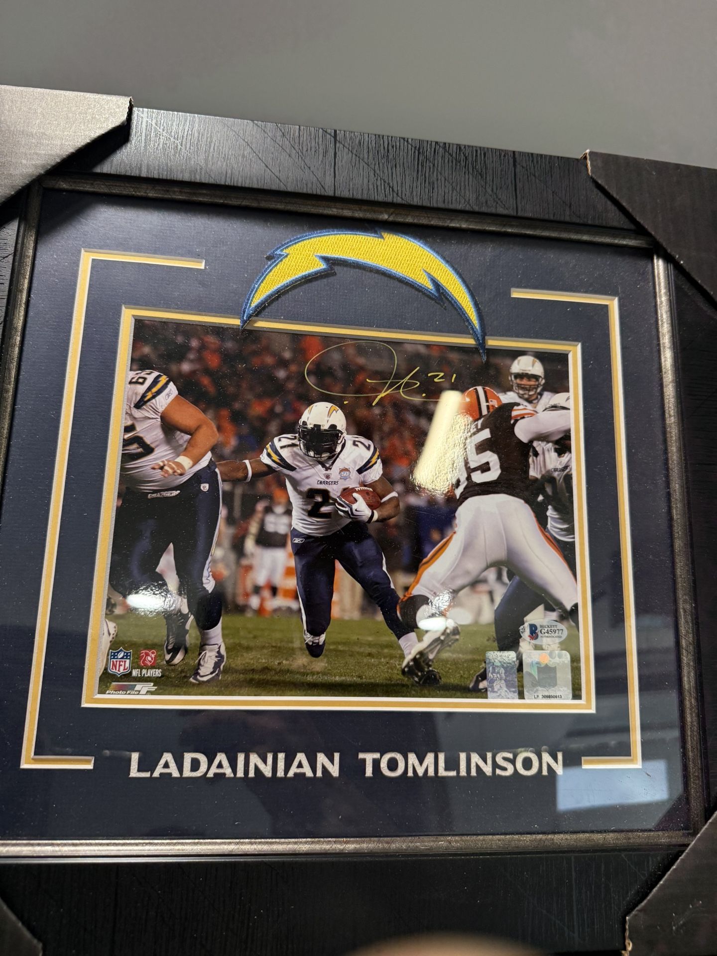 San Diego Chargers Running Back Ladainian Tomlinson Autographed Photo