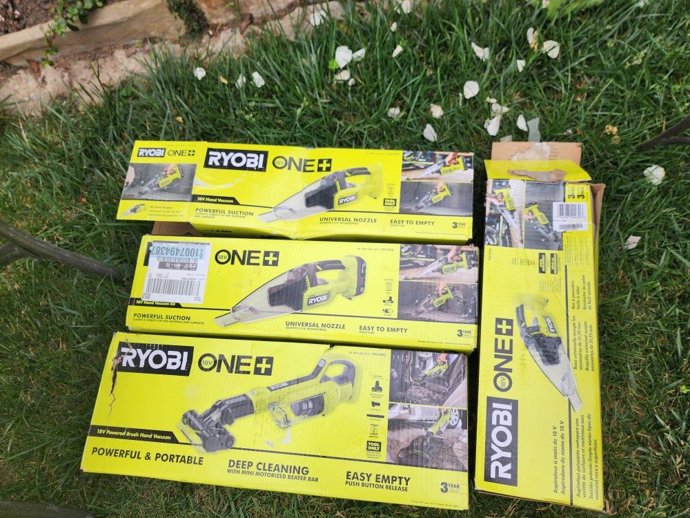Ryobi Small Vacum 18v Only Tool $30 Long Vacum 18v New In Box Only Tool $65