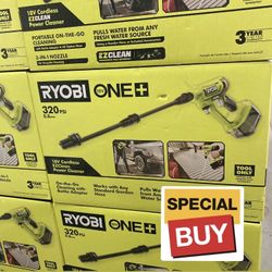 Ryobi 18 Volt Pressure Washer.   New In Sealed Factory Box.  See Photos For Details.  $75 Each