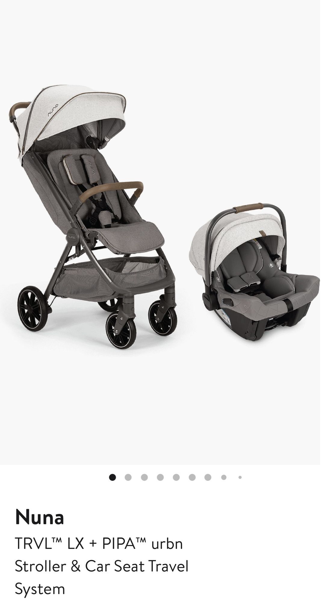 Nuna combo stroller and carseat TRVL+PIPA urbn travel system