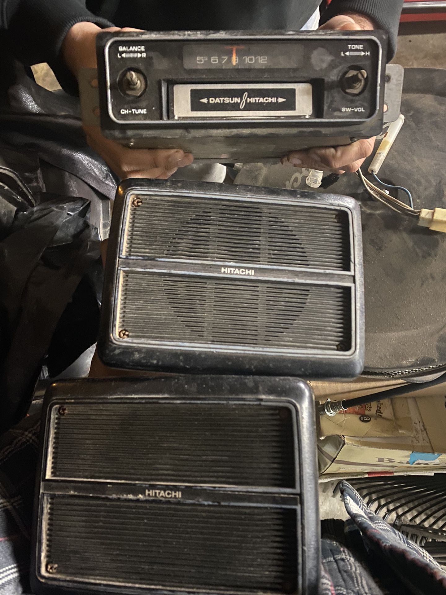 Datsun 8 Trac Hitachi And Speakers $250