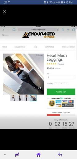 3 different pairs of enduraged leggins