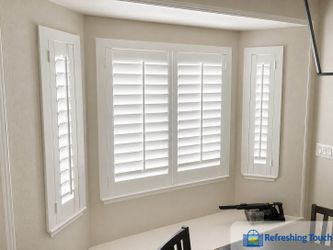 Persianas Plantation, Basswood y Polyvinyl, Instalacion, 909-681-7003