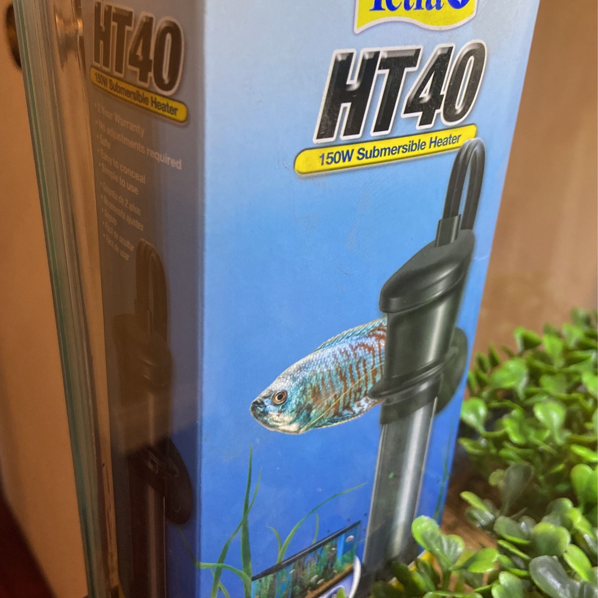 Fish Tank With Fluval 30 Tetra Heater And Lid for Sale in City Of