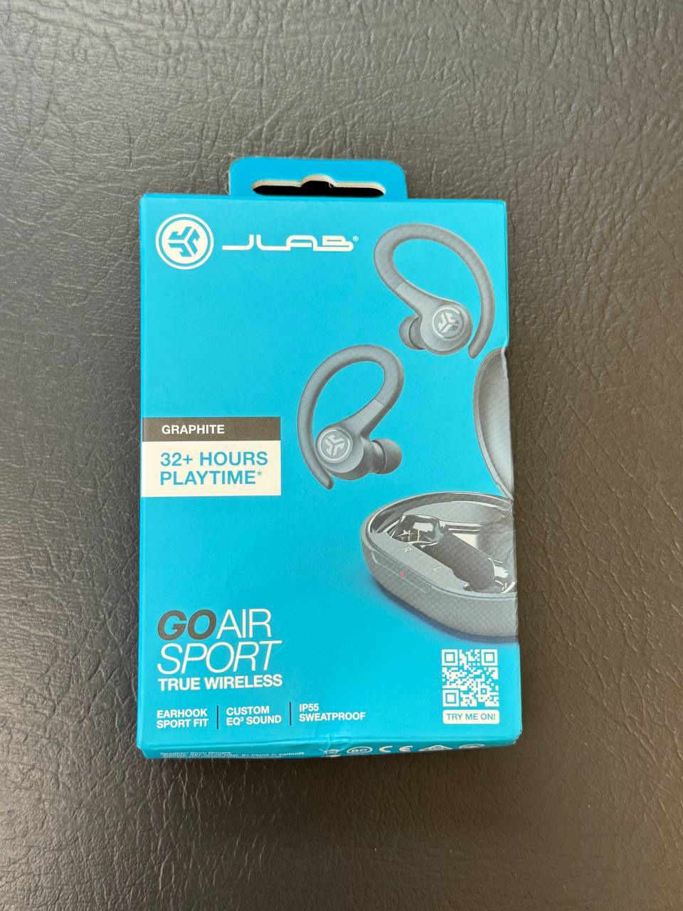 JLab Go Air Sport True Wireless Bluetooth Earbuds & Charging Case Graphite New