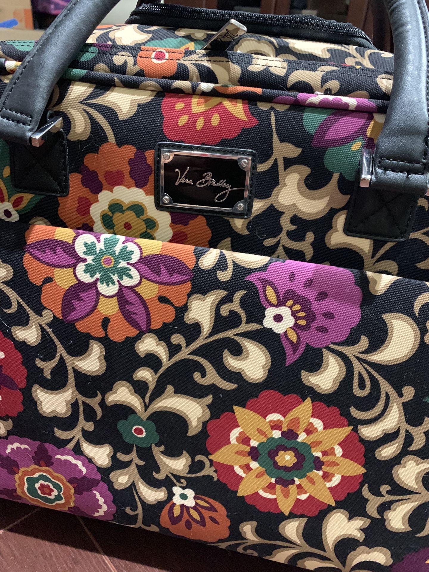 Vera Bradley rolling work bag (Suzani design)