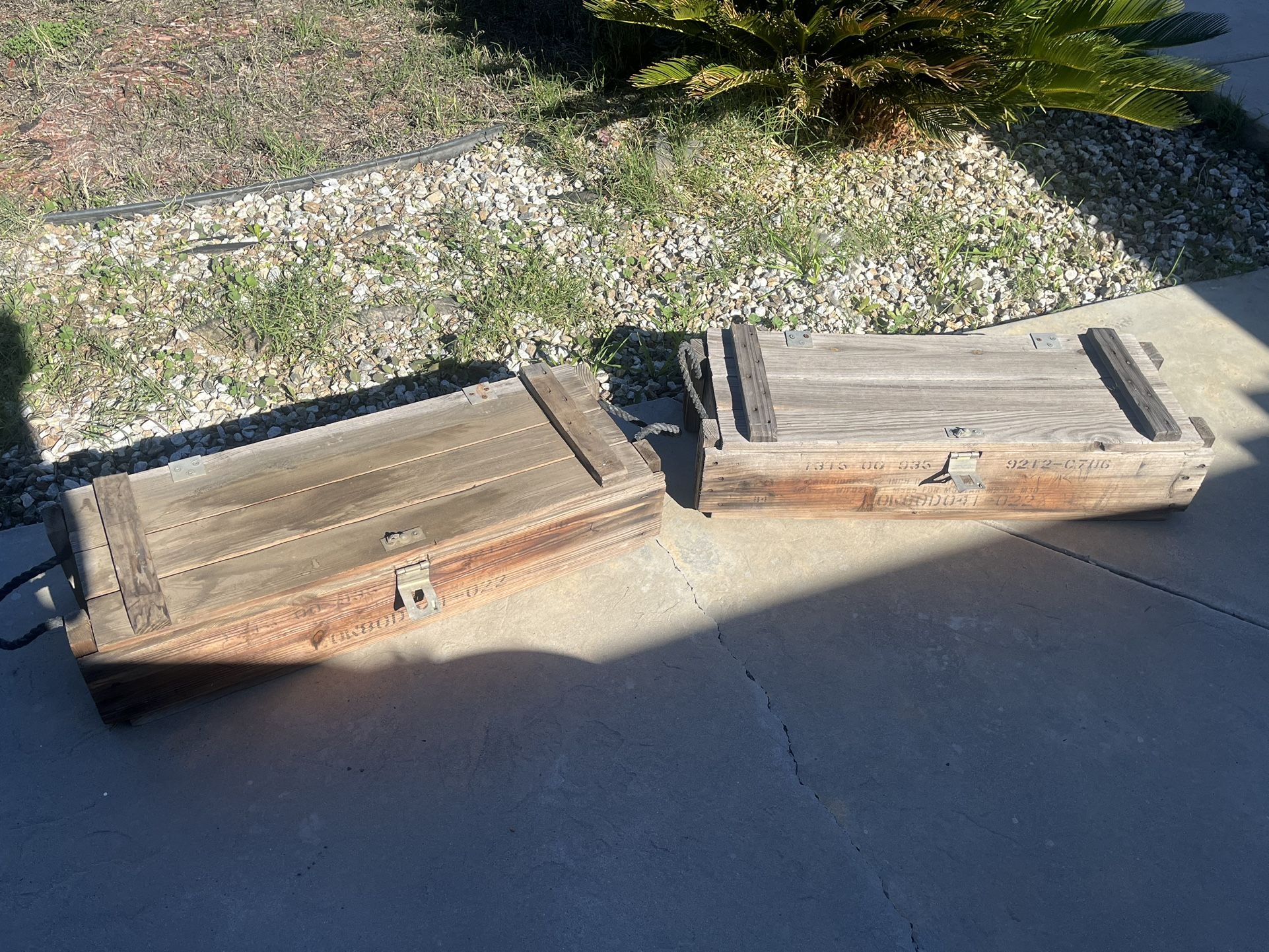 Vintage Military Wooden Ammo Crates (1980)