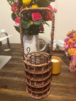 Wicker flower pot