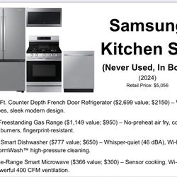 Brand new Samsung kitchen Stainless Steel appliance set